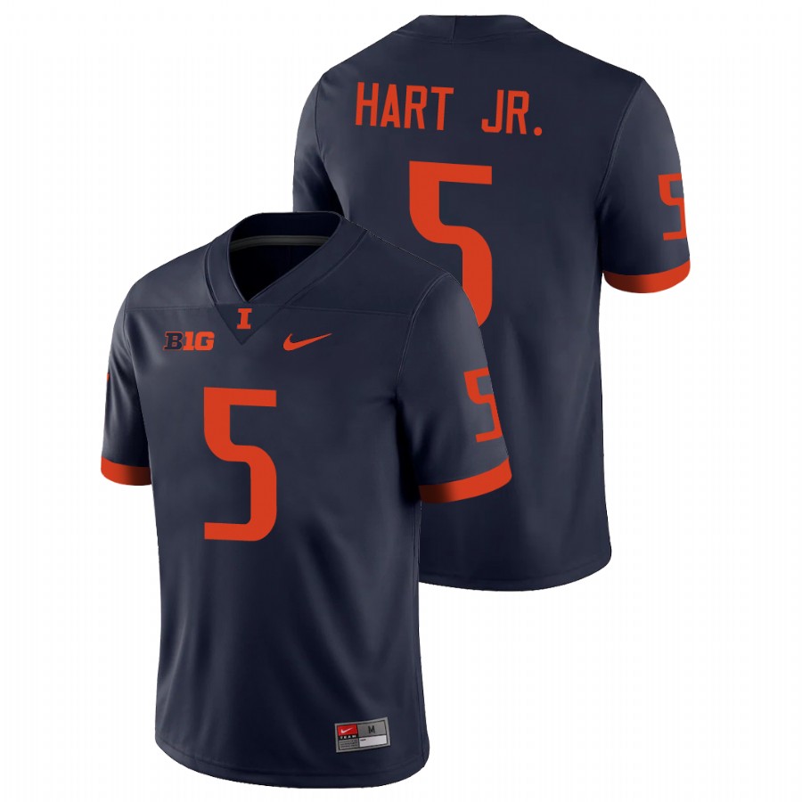 Navy Men's Illinois Fighting Illini Calvin Hart Jr. Game Football Jersey