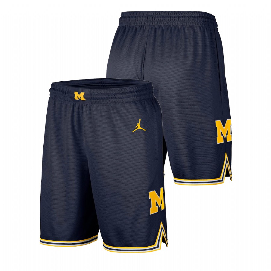 Navy Men's Michigan Wolverines Replica Basketball Shorts