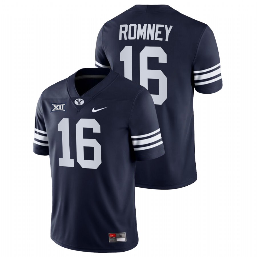 Navy Men BYU Cougars Baylor Romney College Football Big 12 Jersey