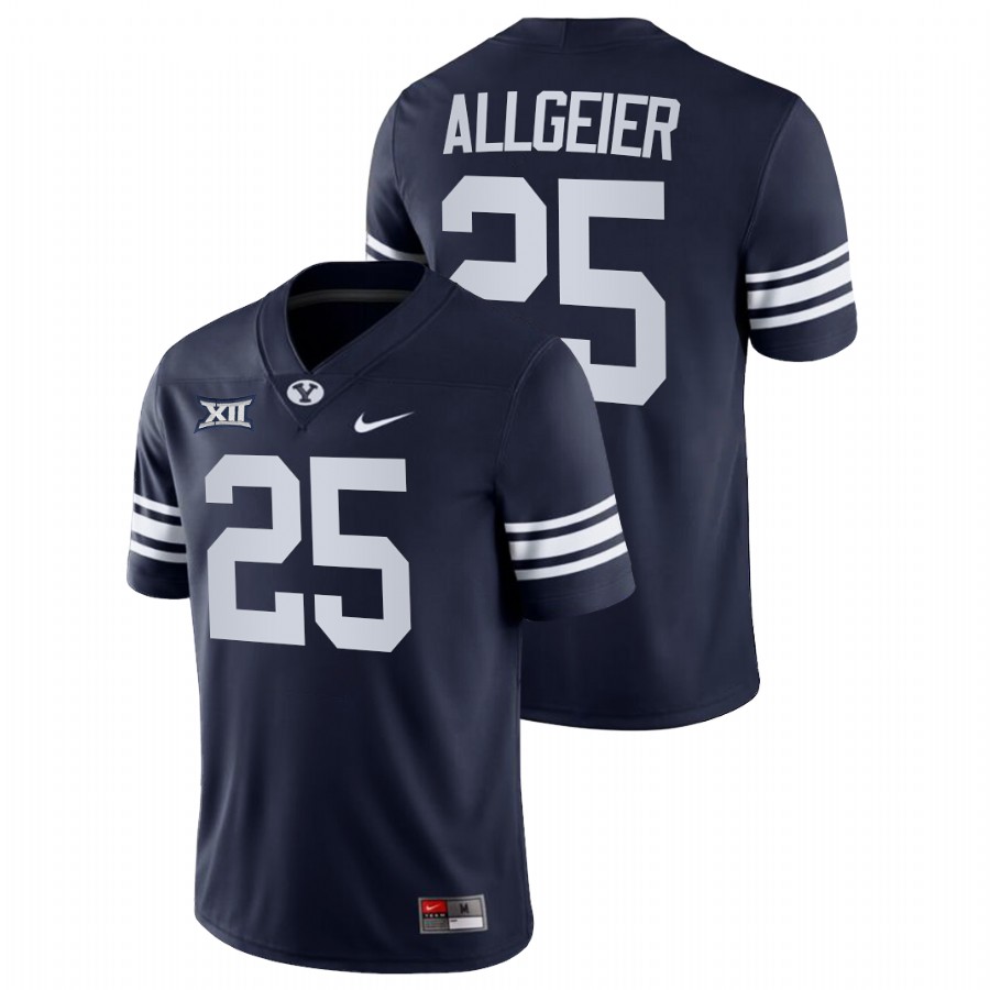 Navy Men BYU Cougars Tyler Allgeier College Football Big 12 Jersey