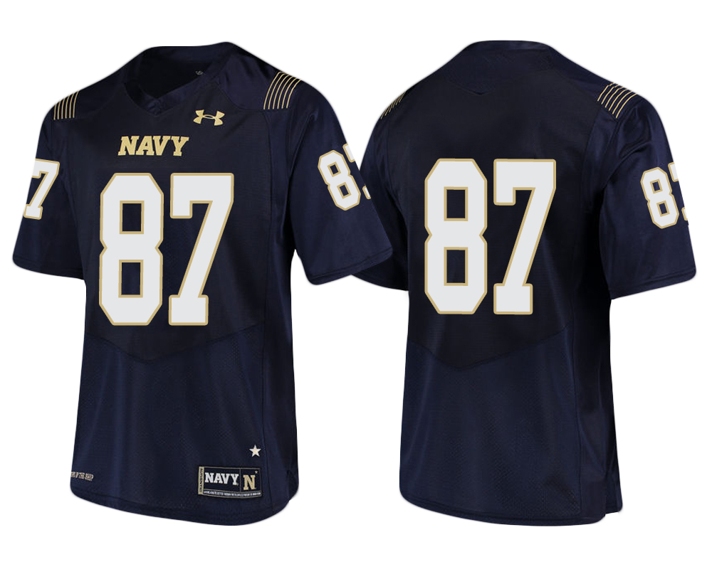 Navy Midshipmen Brandon Colon #87 Navy Ncaa College Football 2017 Special Game Jersey 