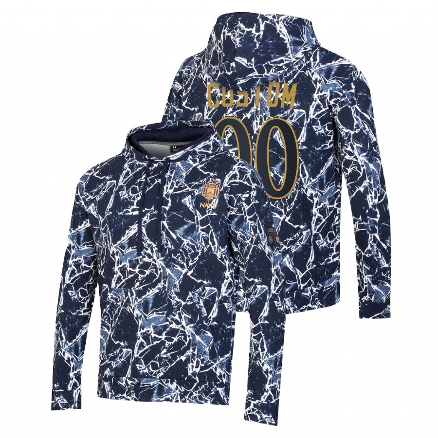 Navy Midshipmen Custom Navy Special Game Ocean Camo Pullover Hoodie