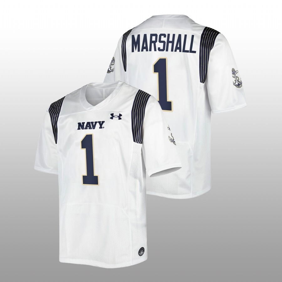 Navy Midshipmen John Marshall #1 Limited Jersey Navy Premier Football