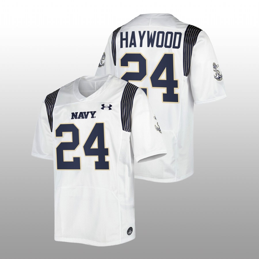 Navy Midshipmen Maquel Haywood Premier Football Navy Jersey Limited