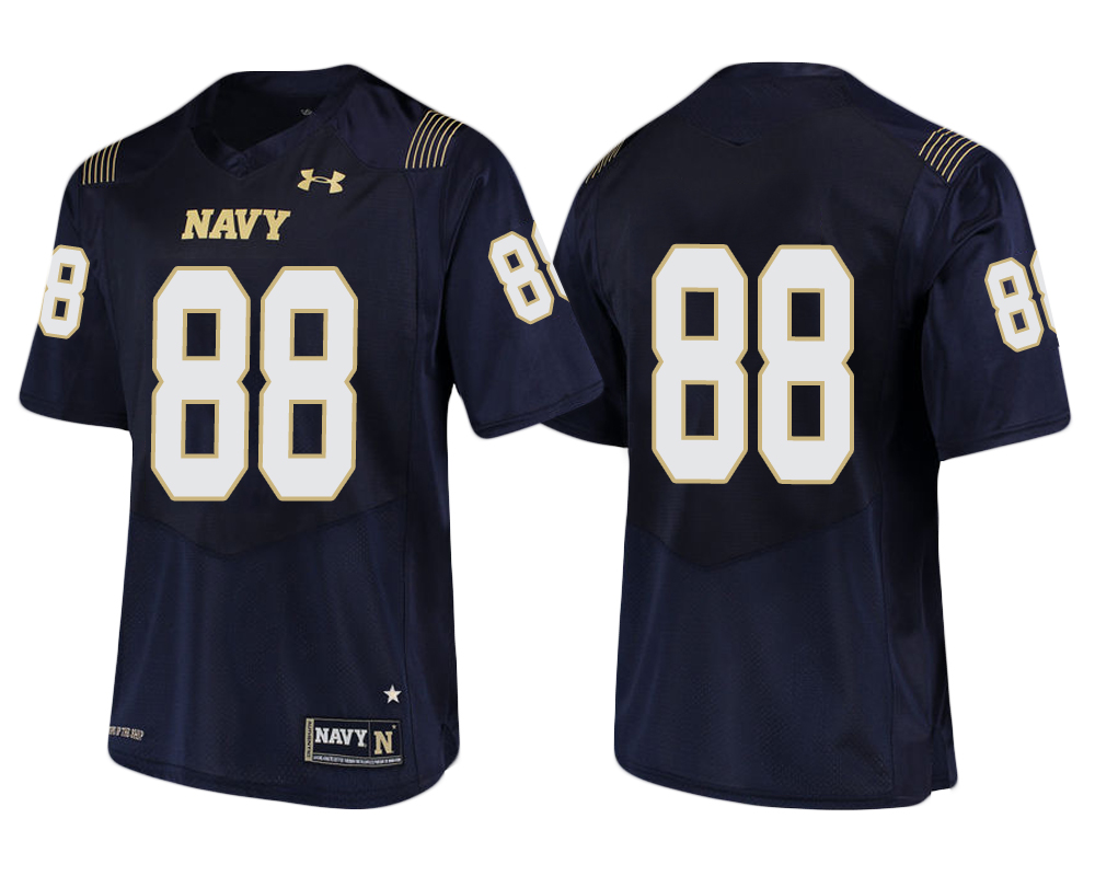 Navy Midshipmen Tyler Carmona #88 Navy Ncaa College Football 2017 Special Game Jersey