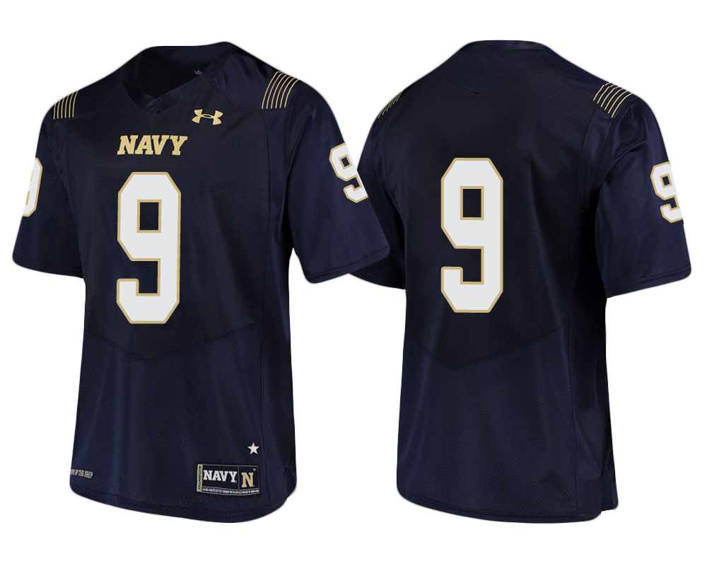 Navy Midshipmen Zach Abey #9 Navy Ncaa College Football 2017 Special Game Jersey