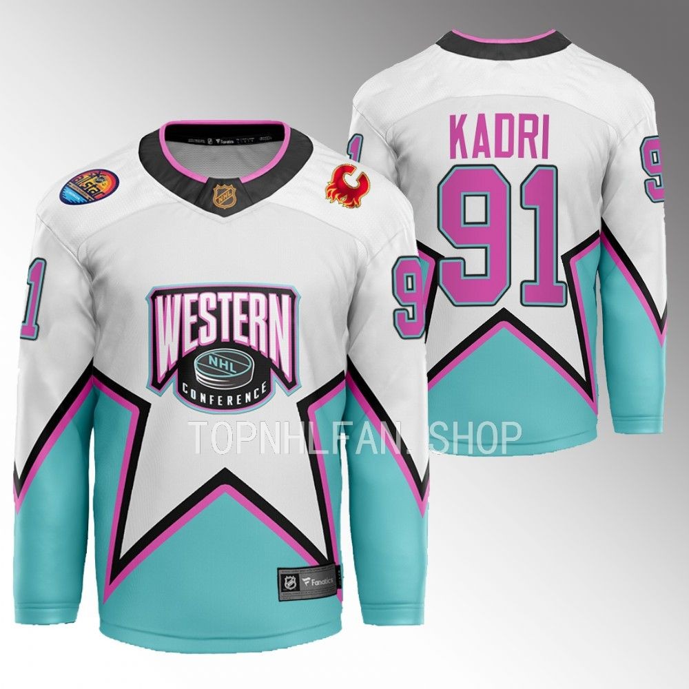 Nazem Kadri Calgary Flames Jersey 2023 NHL All-Star White Western Conference