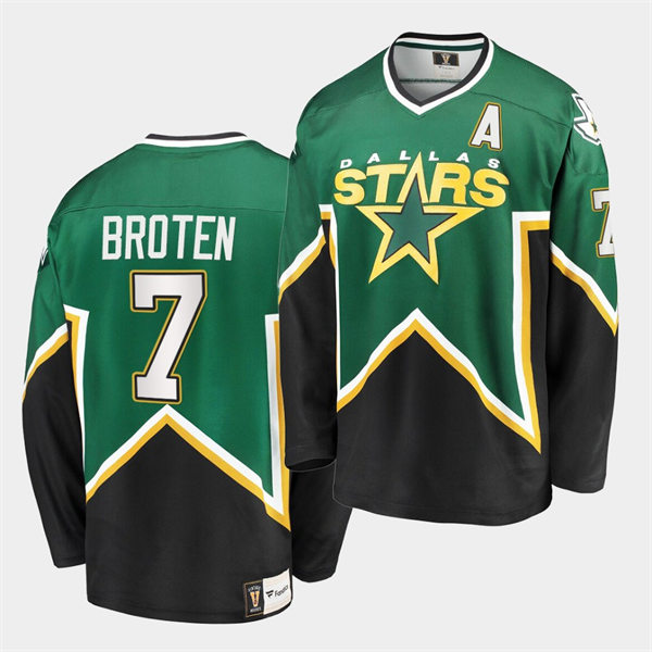 Neal Broten #7 Minnesota North Stars Heritage Green Premier Jersey Stitched