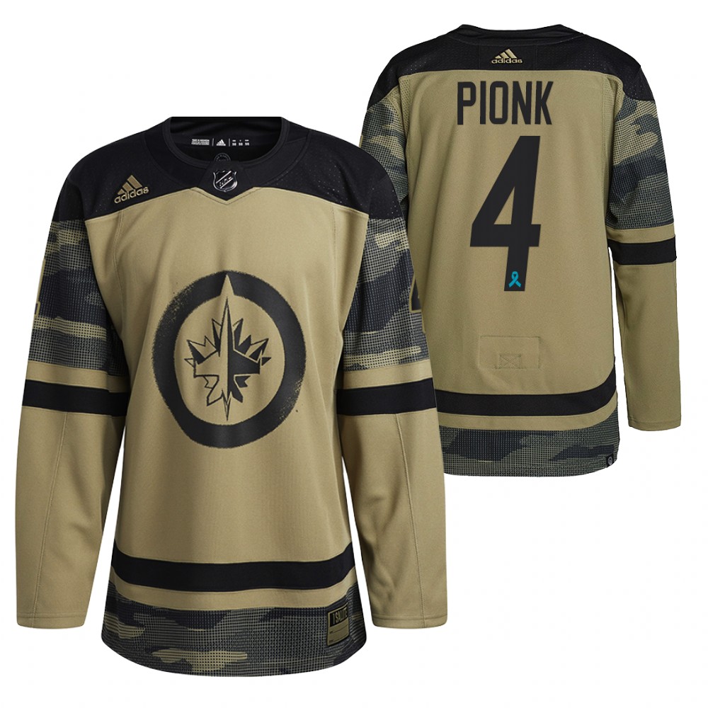 Neal Pionk Jersey Winnipeg Jets Canadian Armed Force Camo 2021 CAF Night
