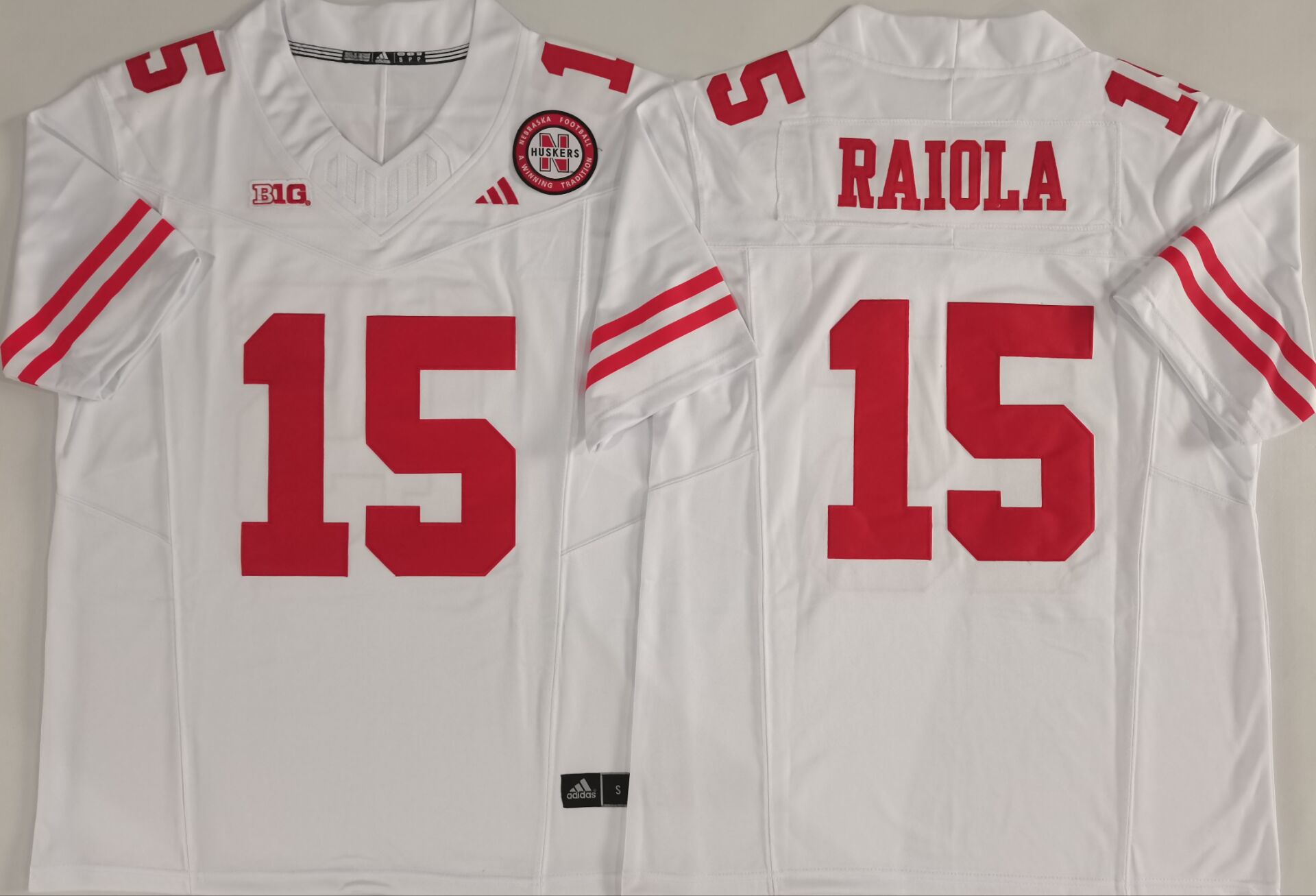 Nebraska Huskers White #15 RAIOLA
