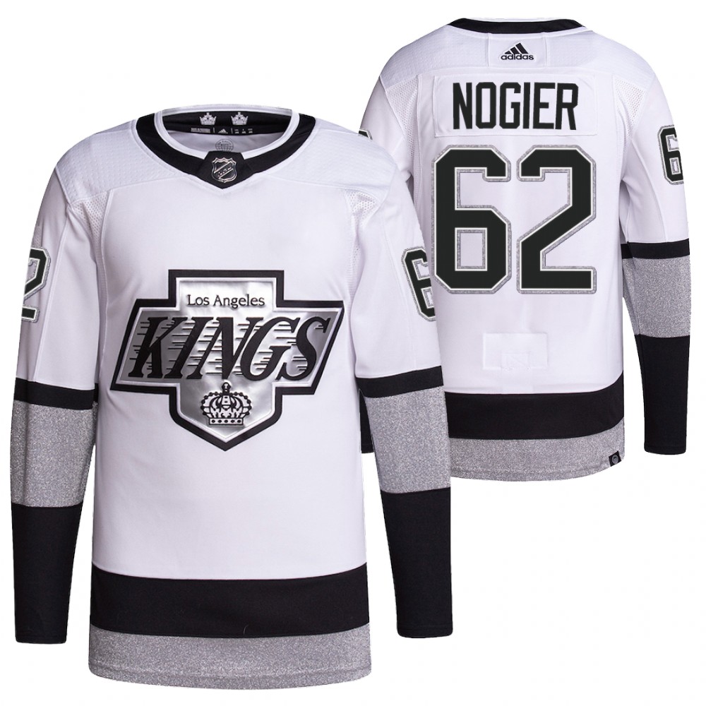 Nelson Nogier Los Angeles Kings White Away Primegreen Authentic Pro Jersey