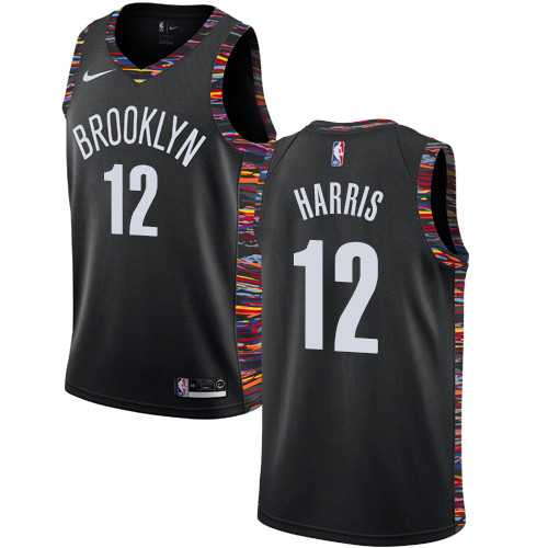 Nets #12 Joe Harris Black Basketball Swingman City Edition 2018 19 Jersey