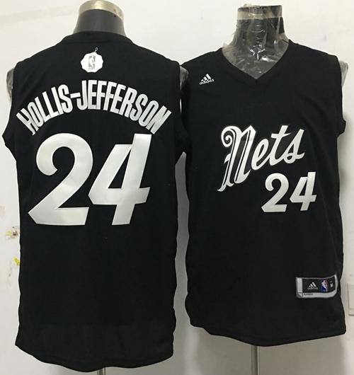 Nets #24 Rondae Hollis-Jefferson Black 2016-2017 Christmas Day Stitched NBA Jersey
