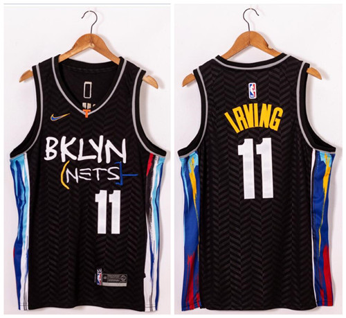Nets 11 Kyrie Irving Black 2021 Nike Swingman Jersey