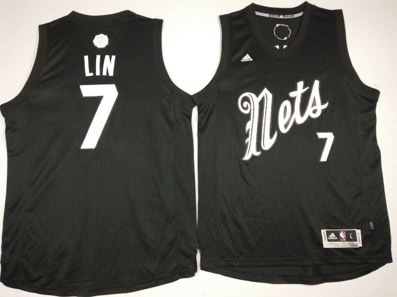 Nets 7 Jeremy Lin Black 2016 Christmas Day Swingman Jersey