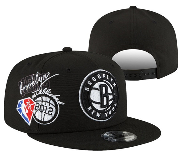 Nets Black Snapback Hat --YD