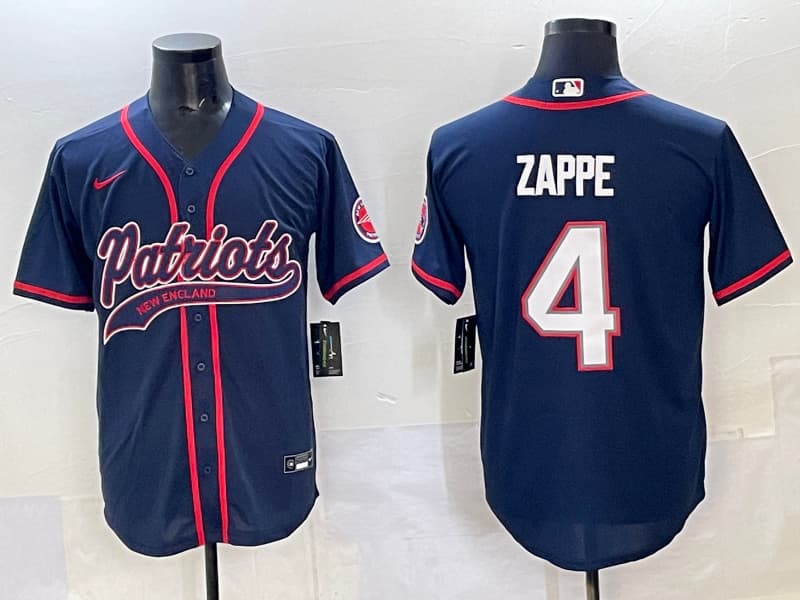 New      England Patriots #4 Bailey Zappe    Jersey