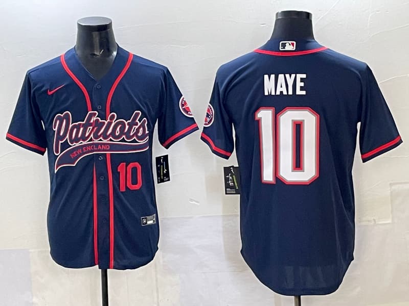 New   England Patriots All Stitched Drake Maye - 10
