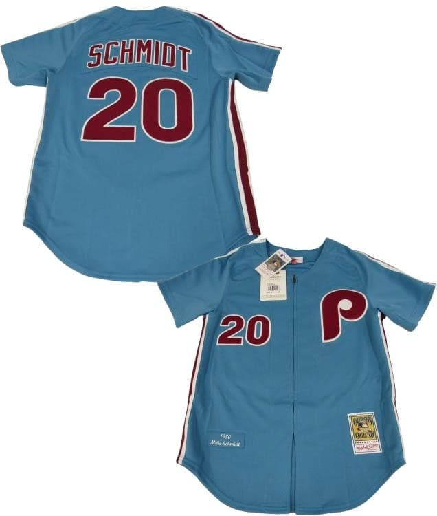 New 1980 Mike Schmidt #20 Phillies Mens Mitchell & Ness AUTHENTIC Jersey