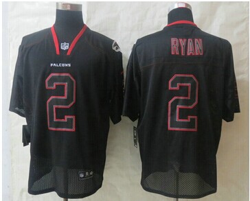 New Atlanta Falcons #2 Matt Ryan Lights Out Black Elite Jersey