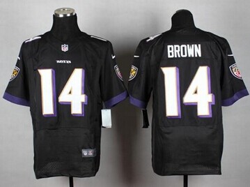 New Baltimore Ravens #14 Marlon Brown Black Alternate NFL New Elite Jersey