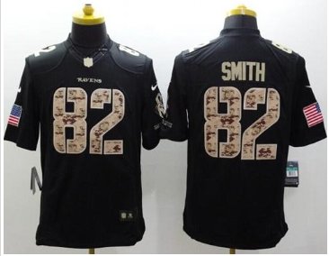 New Baltimore Ravens #82 Torrey Smith Black NFL Limited Salute to Service jersey