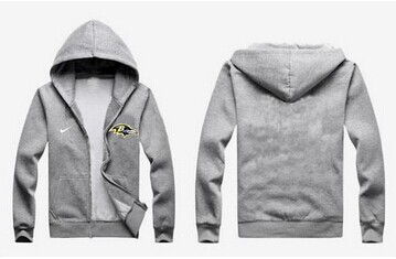 New Baltimore Ravens Authentic Logo Hoodie Grey