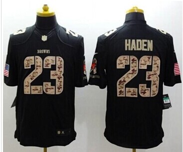New Browns #23 Joe Haden Black NFL Limited Salute to Service jersey