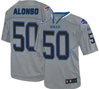 New Buffalo Bills #50 Kiko Alonso Lights Out Grey NFL Elite Jersey