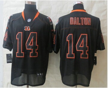 New Cincinnati Bengals #14 Andy Dalton Lights Out Black Elite Jersey