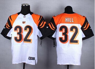 New Cincinnati Bengals #32 Jeremy Hill White NFL Elite Jersey