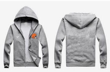 New Cleveland Browns Authentic Logo Hoodie Grey