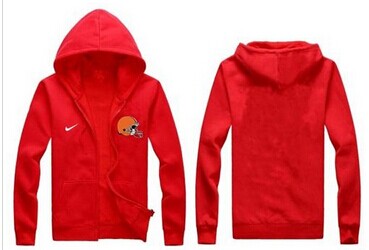 New Cleveland Browns Authentic Logo Hoodie Red