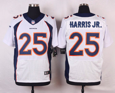New Denver Broncos  Men's Stitched #25 Chris Harris Jr White NFL New Elite Jersey