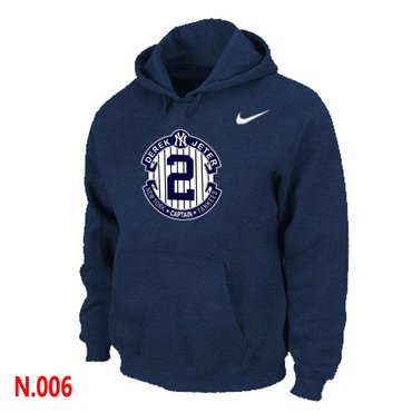 New Derek Jeter New York Yankees Official Final Season Commemorative Logo Pullover Hoodie D.Blue