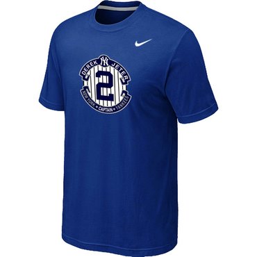 New Derek Jeter New York Yankees Official Final Season Commemorative Logo T-Shirt Blue