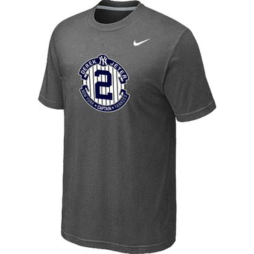 New Derek Jeter New York Yankees Official Final Season Commemorative Logo T-Shirt Dark Grey