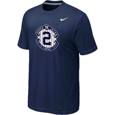 New Derek Jeter New York Yankees Official Final Season Commemorative Logo T-Shirt Dark blue