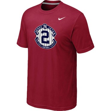 New Derek Jeter New York Yankees Official Final Season Commemorative Logo T-Shirt Red