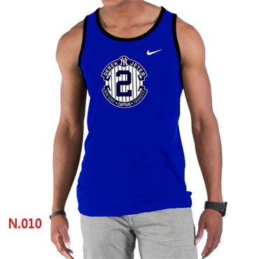 New Derek Jeter New York Yankees Official Final Season Commemorative Logo men Tank Top Blue
