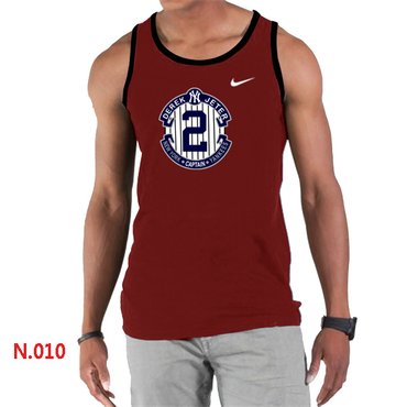 New Derek Jeter New York Yankees Official Final Season Commemorative Logo men Tank Top Red