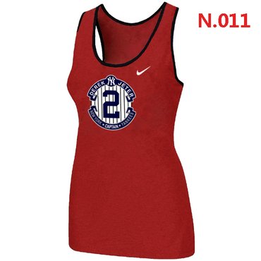 New Derek Jeter New York Yankees Official Final Season Commemorative Logo stretch Tank Top Red