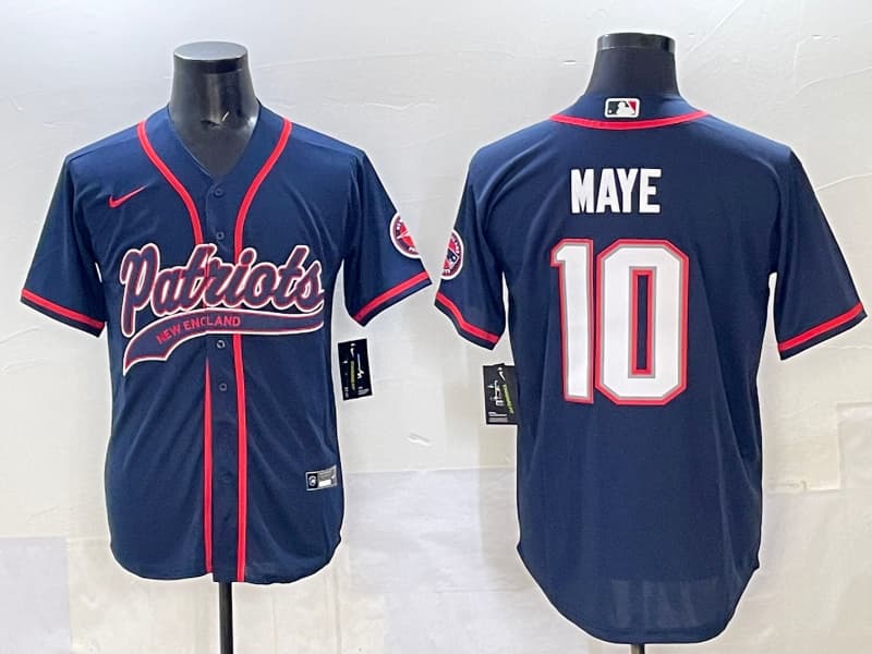 New E ngland Patriots All Stitched  Drake Maye -    10