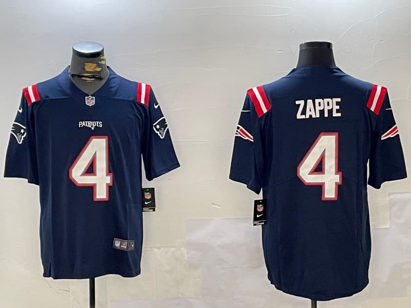 New England    Patriots #4 Bailey  Zappe     Jersey