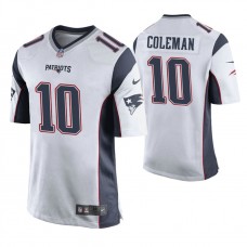 New England Patriots #10 Corey Coleman White Game Jersey