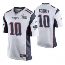 New England Patriots #10 Josh Gordon White Super Bowl LIII Game Jersey