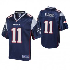 New England Patriots #11 Drew Bledsoe Navy Pro Line Retired Player Jersey