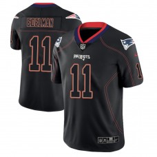 New England Patriots #11 Julian Edelman 2018 Lights Out Color Rush Limited Black Jersey