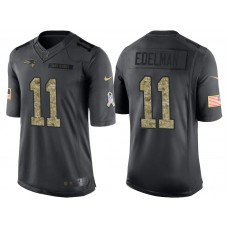 New England Patriots #11 Julian Edelman Anthracite 2016 Salute to Service Limited Jersey