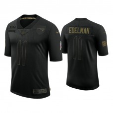 New England Patriots #11 Julian Edelman Black 2020 Salute to Service Limited Jersey